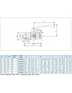 VALVOLA SFERA RB A PRESSARE 22X22 A FARFALLA  2