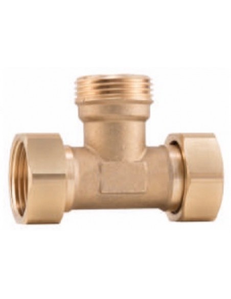 TE MIT DREHBAREN KAPPEN WEIBLICH SEITLICH 1" MÄNNLICH MITTEL