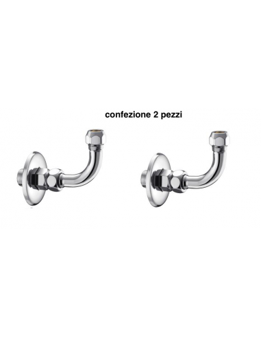 CURVETTA 90' D.1/2''x10mm CALOTTA BASSA