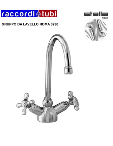 Einhebel-Spülbeckenarmatur STELLA Serie ROMA mit hohem, drehbarem Auslauf 3230