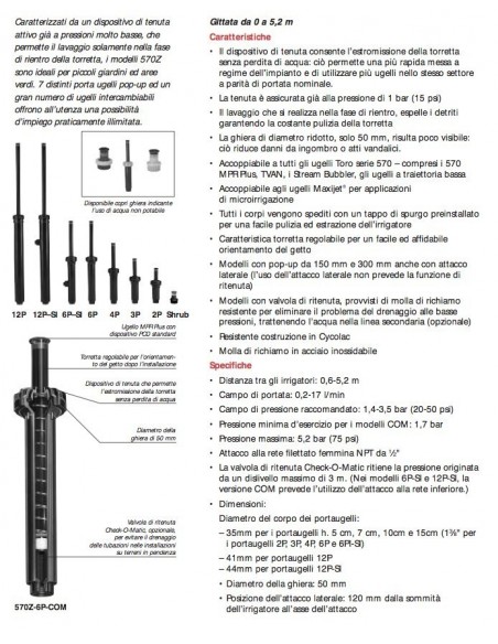 IRRIGATORE STATICO TORO 570Z 4P CM.10