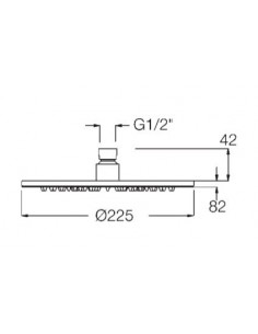 INSPEKTIONSFÄHIGER MESSING-DUSCHKOPF DURCHMESSER 225 mm 2