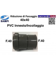 MANICOTTO IN PVC FF INNESTO E INCOLLAGGIO 40X40