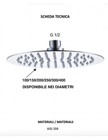 SOFFIONE IN ACCIAIO INOX DIAMETRO 100mm