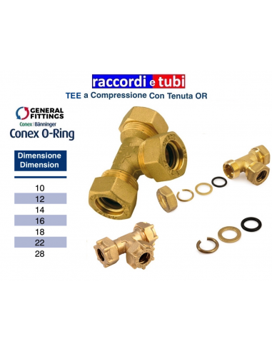 TEE OTTONE CON OR DIAMETRO 35