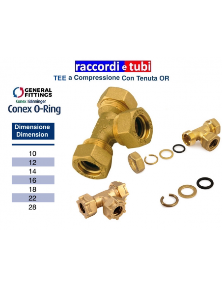 TEE OTTONE CON OR DIAMETRO 35