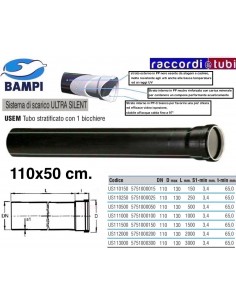 PP-ULTRA SILENT ROHR 1 MÜTZE cm.110X50