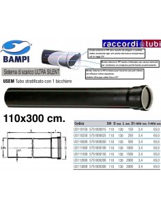 PP-ULTRA SILENT ROHR 1 MUFFE cm.110X300