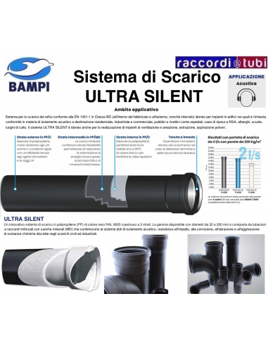 TUBO PP-ULTRA SILENT 2 BICCHIERI cm.50X150