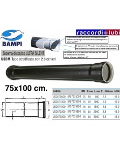TUBO PP-ULTRA SILENT 2 BICCHIERI cm.75X100