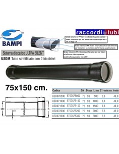 TUBO PP-ULTRA SILENT 2 BICCHIERI cm.75X150