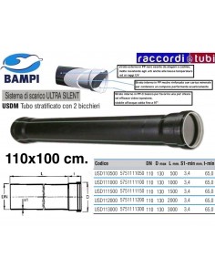 PP-ULTRA-SILENT-ROHR 2 MÜTZEN cm 110x100