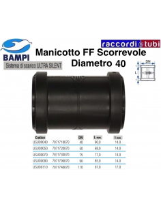 MANICOTTO A INNESTO FF 40 ULTRA SILENT PASSANTE