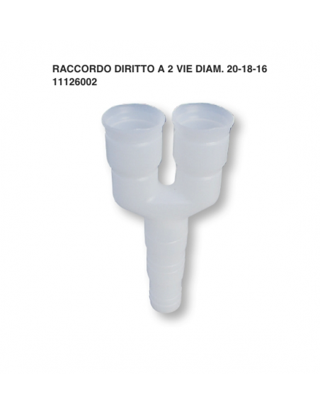 RACCORDO DRITTO A 3 VIE D.20-18-16