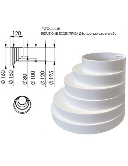 REDUZIERSTÜCK EXZENTRISCH 80-100-120-125-150-160
