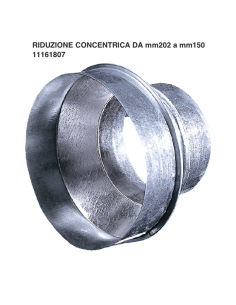 RIDUZIONE ZINCATA PER PLENUM 200X145