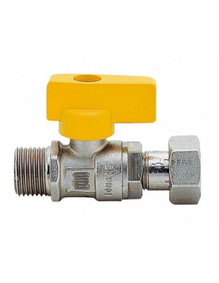 KUGELHAHNBÜRSTEN GAS 1/2X1/2 MF RECHTS MIT DREHKNOPF