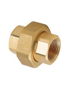 MESSING-ANSCHLUSSTÜCK GERADE FF 1"