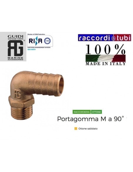 PORTAGOMMA OTTONE CURVO M.3/4X25