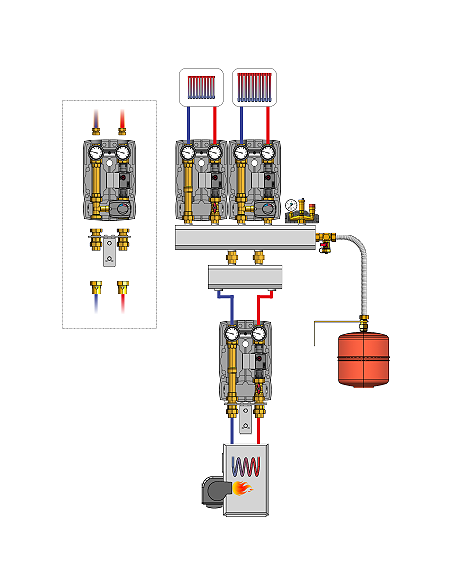 MODULO IDRAULICO BRV DN25 20355R SENZA CIRCOLATORE