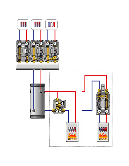MODULO IDRAULICO BRV DN25 20355R SENZA CIRCOLATORE