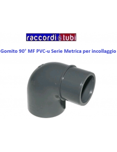 GOMITO PVC INCOLLAGGIO MF DIAMETRO 50 GRADI 90