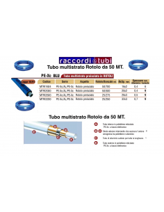 TUBO MULTISTRATO ISOLATO Ø20X2 MT.50 PEXC 2