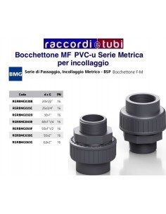 PVC-KLEMMENANSCHLUSS DREITEILIGER M 2"X50 MF