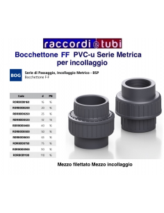 BOCCHETTONE GIUNTO TRE PEZZI PVC INCOLL.FF 1"X32