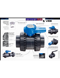 VALVOLA A SFERA IN PVC FIP DIAMETRO 2" 2