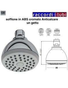 DUSCHKOPF AUS VERCHROMTEM ABS RIMINI 1 FUNKTION