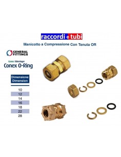 MESSINGMANSCHETTE MIT O-RING DURCHMESSER 6