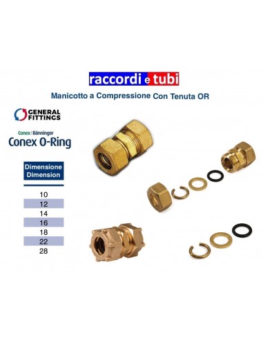 MESSINGMANSCHETTE MIT O-RING DURCHMESSER 8