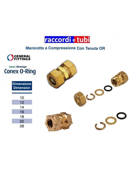 MESSINGMANSCHETTE MIT O-RING DURCHMESSER 8