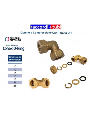 MESSING-WINKEL MIT O-RING DURCHMESSER 8