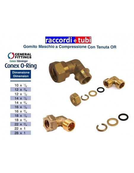 GOMITO OTTONE CON OR  MASCHIO DIAMETRO 1/8X8