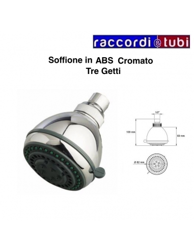 SOFFIONE IN ABS CROMATO GRETA 3 GETTI