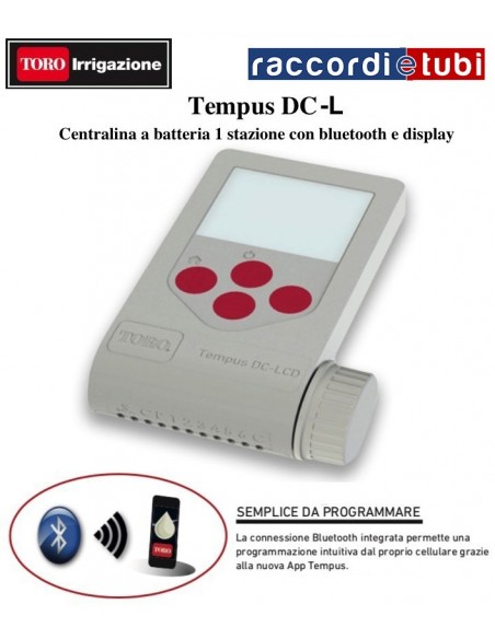 PROGRAMMATORE TORO DA 9V TEMP-1-DC-L BLUETOOTH CON DISPLAY
