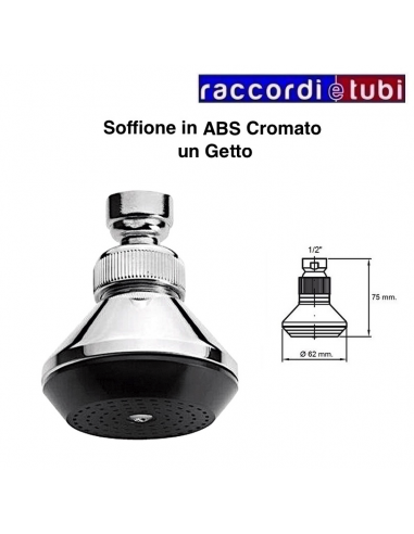 SOFFIONE IN ABS CROMATO LISBONA 1 GETTO