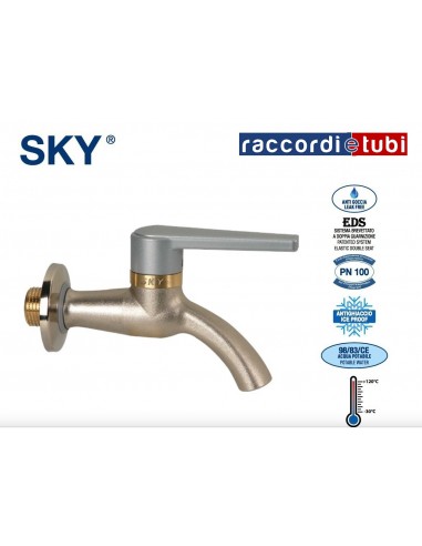 RUBINETTO PORTAGOMMA CROMATO SKY 1/2