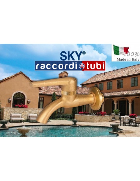 RUBINETTO PORTAGOMMA OTTONE SKY 1/2