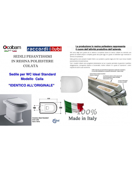 SEDILE CALLA COLATO BIANCO I.S. COLBAM