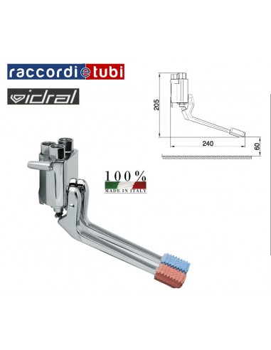 RUBINETTO A DOPPIO PEDALE PARETE IDRAL 02068