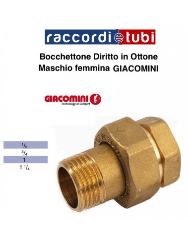 MESSINGGERADE BÜCHSE 3/4 GIACOMINI AG R18Y