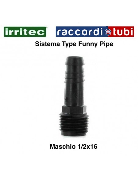 Männlicher Schlauchanschluss für Funny-Pipe-System 1/2X16