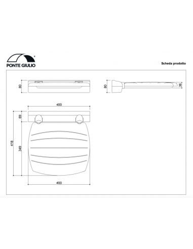 KLAPP-DUSCHSITZ WEISS PONTE GIULIO 4FAUHS01W1