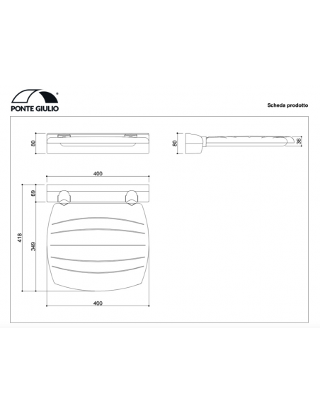 KLAPP-DUSCHSITZ WEISS PONTE GIULIO 4FAUHS01W1