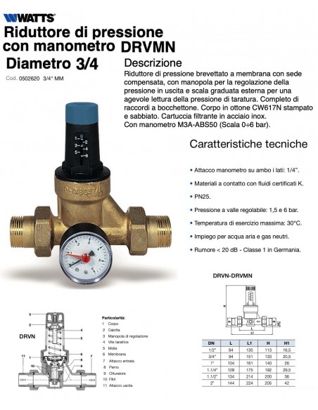 WATTS DRVMN 3/4 DRUCKMINDER