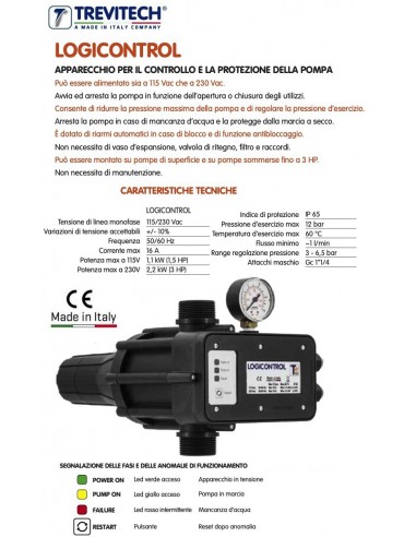 DRUCKSCHALTER TREVI LOGICONTROL 1.1/4 MIT...