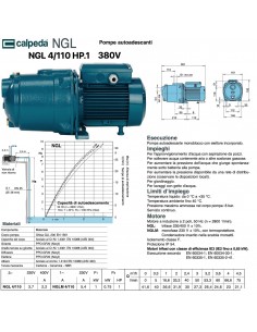 ELEKTROPUMPE CALPEDA HP.1 NGL 4/110 380V SELBSTANSAUGEND